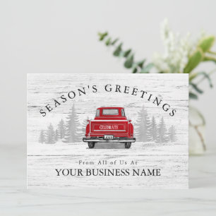 Cartes Pour Fêtes Annuelles Bonnes Fêtes Vintage Red Truck Business