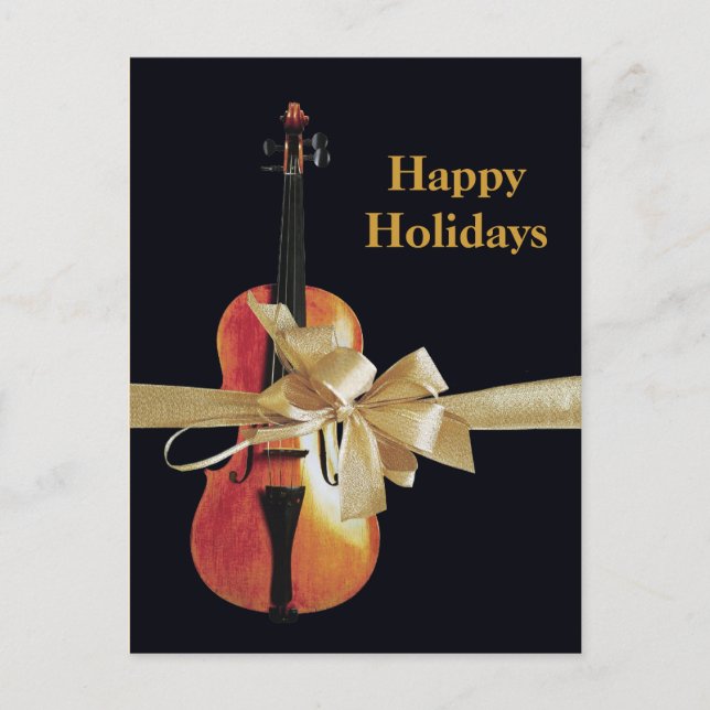 Cartes Pour Fêtes Annuelles Bonnes fêtes violon (Devant)