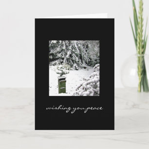 Cartes Pour Fêtes Annuelles bonsaïs paisibles dans la neige