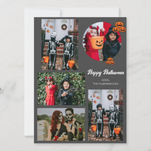 Cartes Pour Fêtes Annuelles Boo citrouille jack-o-lanterne Halloween Collage p