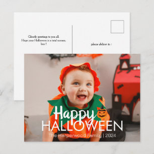 Cartes Pour Fêtes Annuelles Boo citrouille jack-o-lanterne Halloween une photo