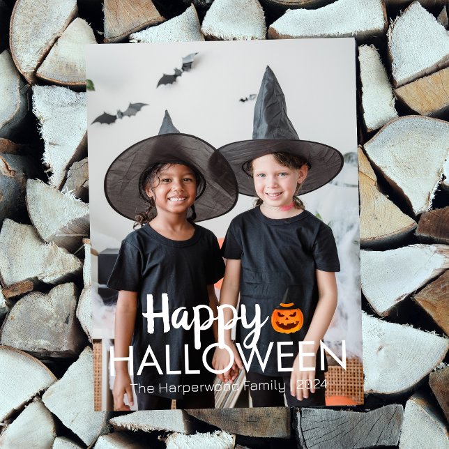 Cartes Pour Fêtes Annuelles Boo citrouille jack-o-lanterne heureux Halloween P (Créateur téléchargé)