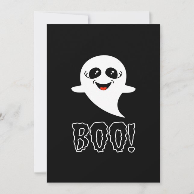 Cartes Pour Fêtes Annuelles Boo ! Petite Halloween Par Lucas (Devant)