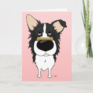 Cartes Pour Fêtes Annuelles Bordure Collie Valentine's Day Card