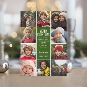 Cartes Pour Fêtes Annuelles Bordure photo 10 - Joyeux Noël Retro Line Art