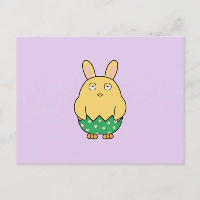Cartes Pour Fêtes Annuelles Bored Bunny Chick 02 (Devant)