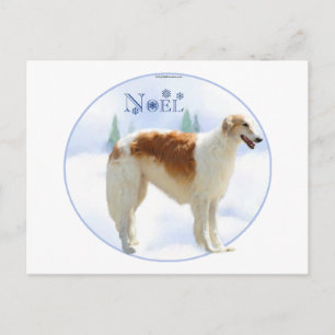 Cartes Pour Fêtes Annuelles Borzoi Noel