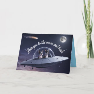 Cartes Pour Fêtes Annuelles Boston Terrier Valentine Card