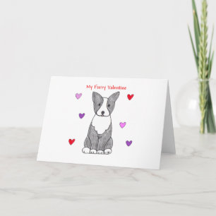 Cartes Pour Fêtes Annuelles Boston Terrier Valentine velu