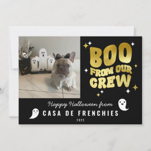 Cartes Pour Fêtes Annuelles Botte de l'équipage   Retro moderne Halloween Phot