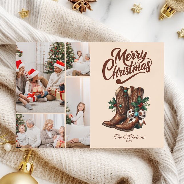 Cartes Pour Fêtes Annuelles Botte de l'Ouest & Bottes Noël 4 Photo (Créateur téléchargé)