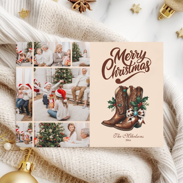 Cartes Pour Fêtes Annuelles Botte de l'Ouest & Bottes Noël 7 Photo (Créateur téléchargé)