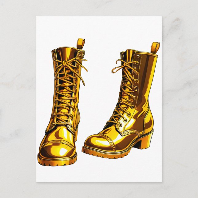 Cartes Pour Fêtes Annuelles Botte d'or (Devant)