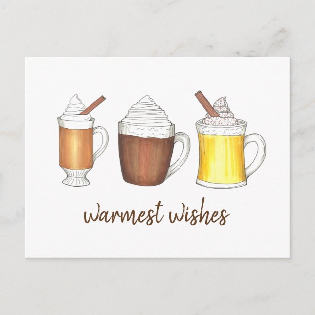 Cartes Pour Fêtes Annuelles Bouchon de rhum à beurre de cacao chaud (Devant)