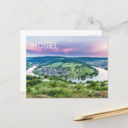 Cartes Pour Fêtes Annuelles Boucle Moselle Coucher de soleil Kroev Panorama Al