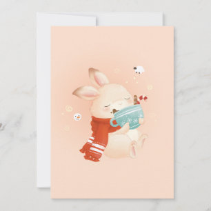 Cartes Pour Fêtes Annuelles Bouddles de lapin de Noël - Festive dans une coupe