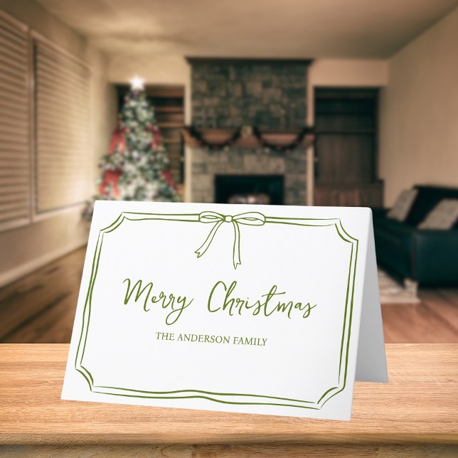 Cartes Pour Fêtes Annuelles Boue verte personnalisée joyeux Noël (Créateur téléchargé)