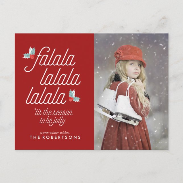 Cartes Pour Fêtes Annuelles Boughs of Holly Festive Christmas (Devant)