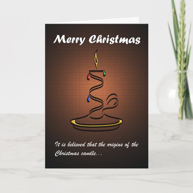 Cartes Pour Fêtes Annuelles Bougie (brun) (Devant)