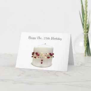 Cartes Pour Fêtes Annuelles Bougie d'anniversaire de Noël