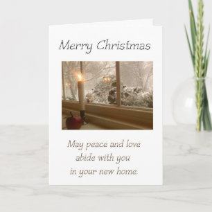 Cartes Pour Fêtes Annuelles Bougie dans la fenêtre - Joyeux Noël - nouvelle
