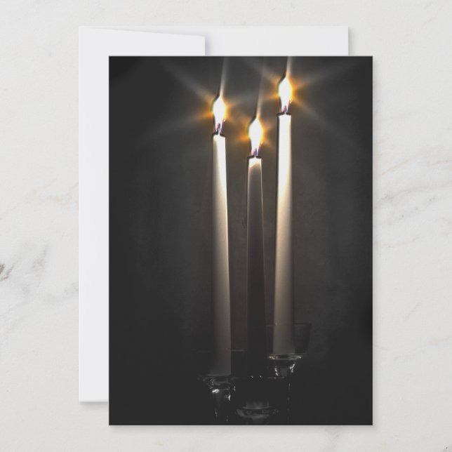 Cartes Pour Fêtes Annuelles Bougie de la Trinité nocturne silencieuse (Devant)