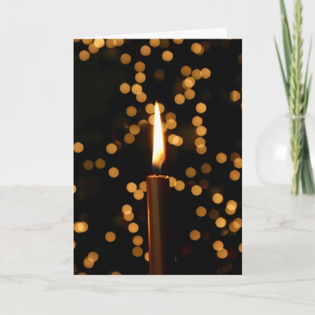 Cartes Pour Fêtes Annuelles Bougie de Noël (Devant)
