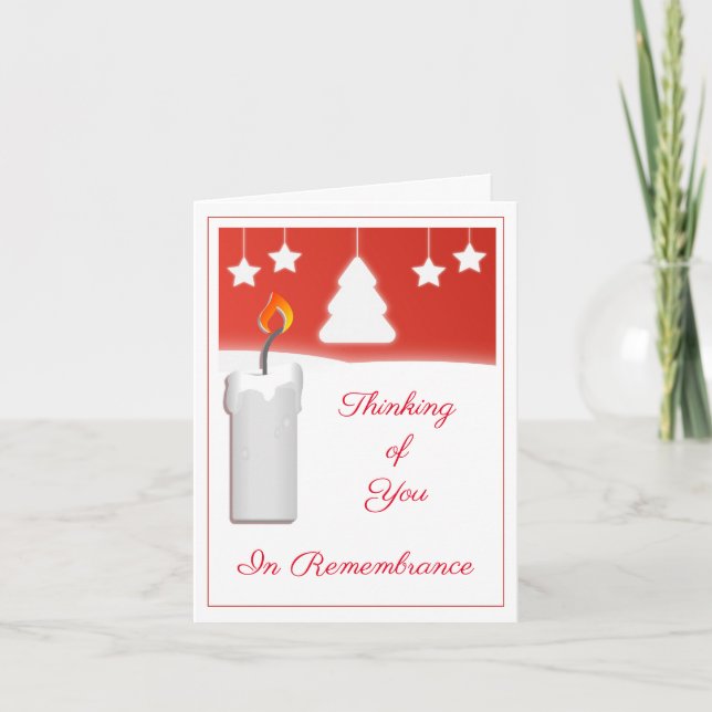 Cartes Pour Fêtes Annuelles Bougie de Noël en souvenir de vous (Devant)