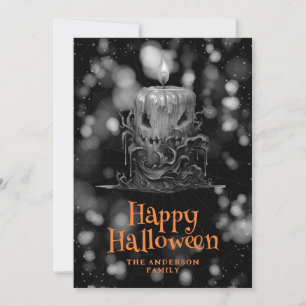 Cartes Pour Fêtes Annuelles Bougie déplaisante d'Halloween