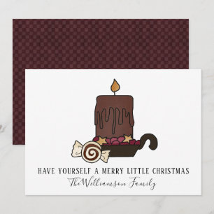 Cartes Pour Fêtes Annuelles Bougie Grubby primitive et étoiles Joyeux Noël 
