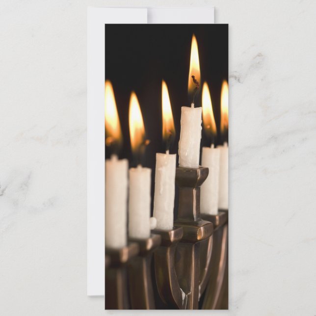 Cartes Pour Fêtes Annuelles Bougies brûlantes de Hanoukka Chanukah Hanukah (Devant)