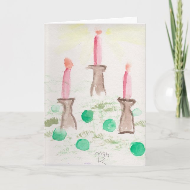 Cartes Pour Fêtes Annuelles Bougies de fêtes (Devant)