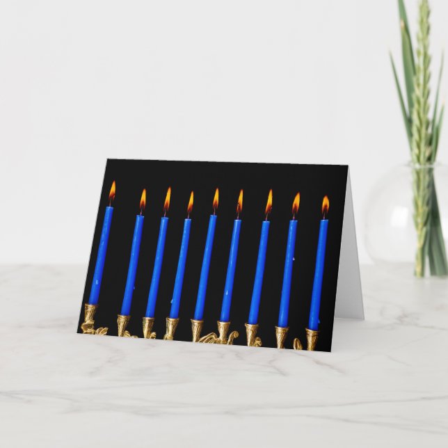 Cartes Pour Fêtes Annuelles Bougies de Hanoukka Chanukah Hanukah Hannukah (Devant)