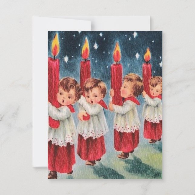 Cartes Pour Fêtes Annuelles Bougies de la chorale de Noël (Devant)