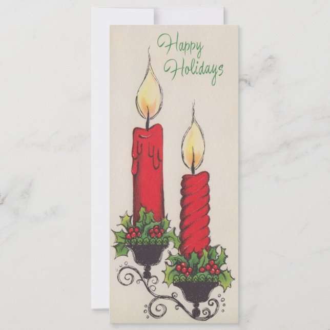 Cartes Pour Fêtes Annuelles Bougies de Noël (Devant)