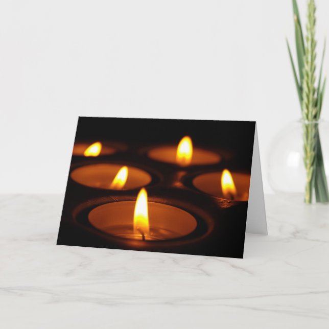 Cartes Pour Fêtes Annuelles Bougies de Noël (Devant)