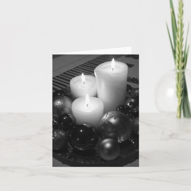 Cartes Pour Fêtes Annuelles Bougies de Noël (Devant)