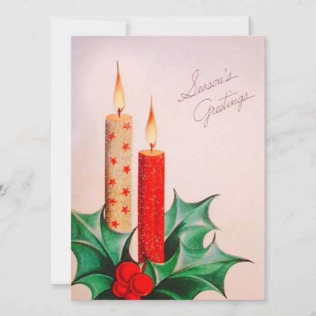 Cartes Pour Fêtes Annuelles Bougies de Noël (Devant)