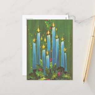 Cartes Pour Fêtes Annuelles bougies de Noël rétro