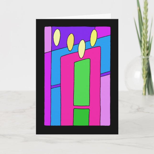 Cartes Pour Fêtes Annuelles Bougies pour Noël (Devant)