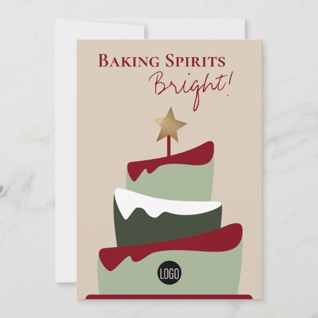 Cartes Pour Fêtes Annuelles Boulangerie aux esprits lumineux humour Noël (Devant)