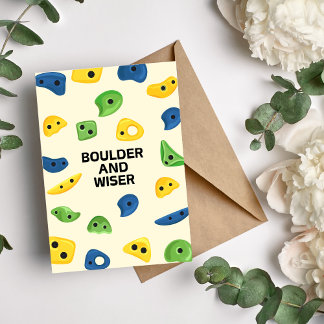 Cartes Pour Fêtes Annuelles Boulder et Wiser Funny Birthday Card pour grimpeur