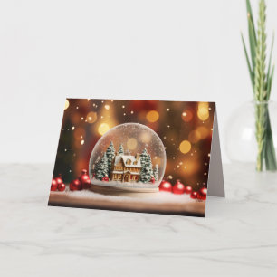 Cartes Pour Fêtes Annuelles Boule à neige de Noël