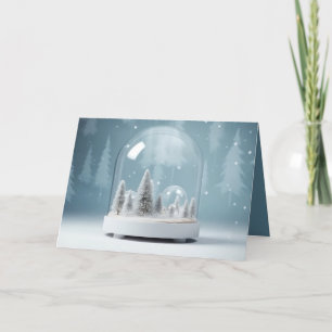 Cartes Pour Fêtes Annuelles Boule à neige d'hiver