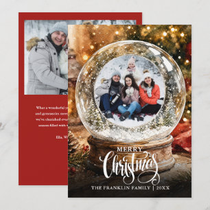 Cartes Pour Fêtes Annuelles Boule à neige festive de Noël 2 Photo