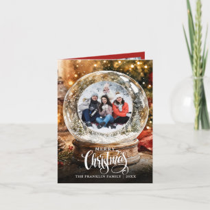 Cartes Pour Fêtes Annuelles Boule à neige Joyeux Noël 2 Photo