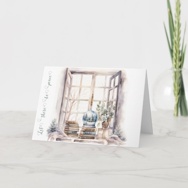 Cartes Pour Fêtes Annuelles Boule à neige Paix dans le monde (Devant)