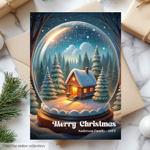 Cartes Pour Fêtes Annuelles Boule de Noël charmante scène classique de vœux