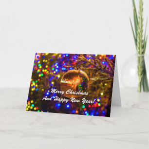 Cartes Pour Fêtes Annuelles Boule de Noël éclairage jaune