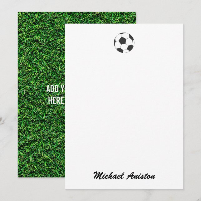 Cartes Pour Fêtes Annuelles Boule de soccer moderne et tendance personnalisée (Devant / Derrière)